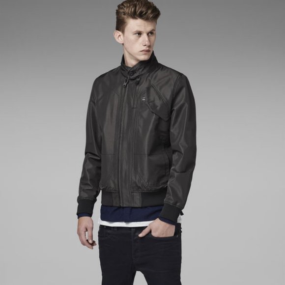 G Star - Mass Bomber Black Biker Motorcycle Jacket - S/M - Picture 7 of 8